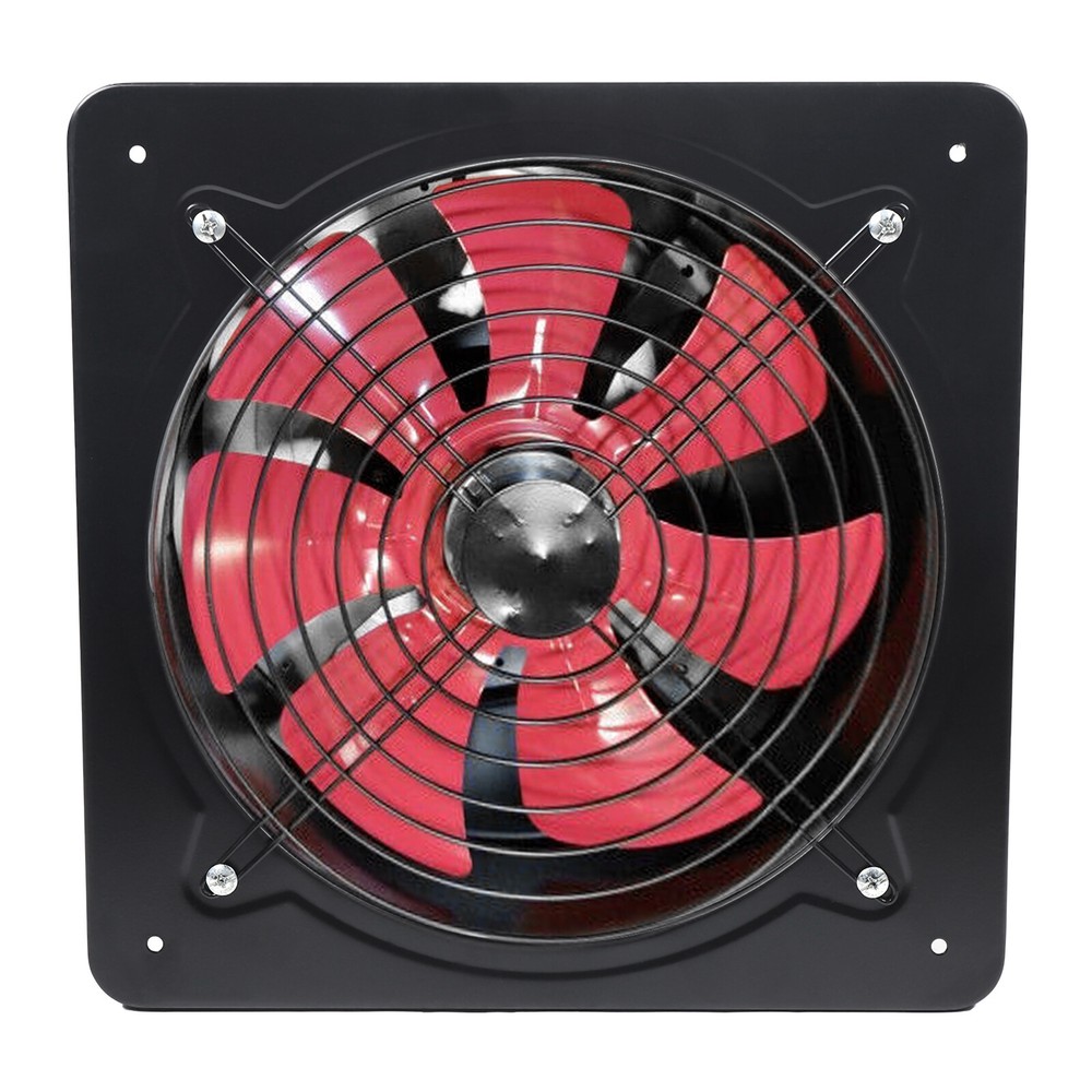 12″ 16″ Axial Exhaust Fan Ventilation Extractor Fan Wall-Mounted Square Blower