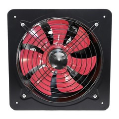 12″ 16″ Axial Exhaust Fan Ventilation Extractor Fan Wall-Mounted Square Blower