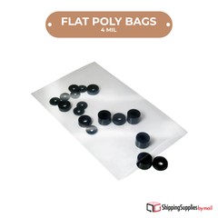 Multi Sizes Clear Poly Bags 4Mil Flat Open Top Plastic Packing Bag 50-1000/Case