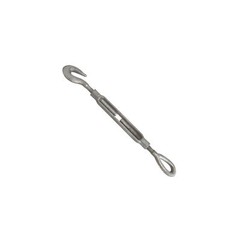 3/4 Inch x 6 Inch HOOK EYE Turnbuckle Galvanized Drop Forged Steel Marine Boat