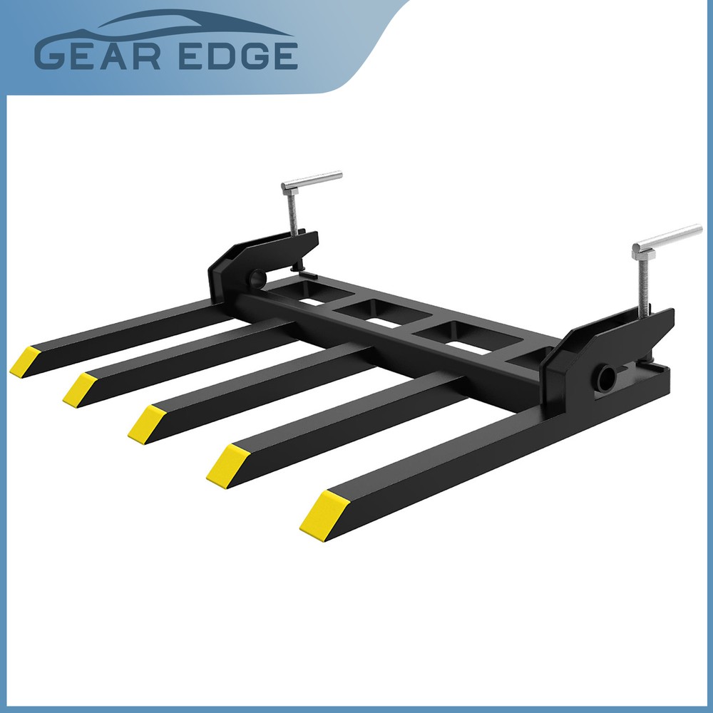 Clamp on Debris Forks for 42″ Bucket Pallet Skid Steer &Tractor Loaders 2500 LBS