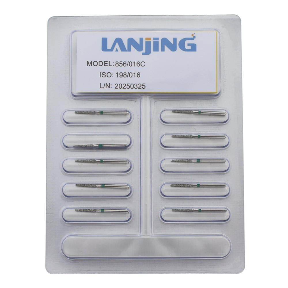 Dental Round End Taper Diamond Bur Coarse FG 856/016C Burs High Speed 10Pcs/PK