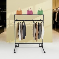 Clothing Display Rack Garment Rack 8 Arms Clothing Rack 150x50x155cm Black New