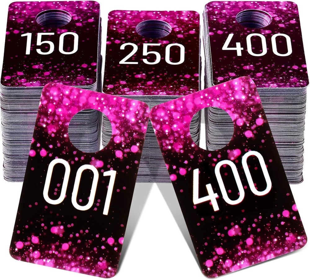 Live Plastic Number Tags Consecutive Reusable Coat Room Hanger Cards