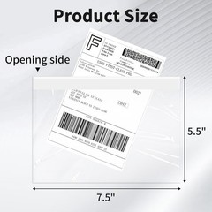 50-4000 Clear Adhesive Packing List Shipping Label Envelopes Pouches 7.5 X 5.5