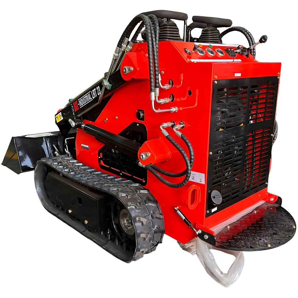 880KG Mini Skid Steer Stand-On Track Loader 23HP Gas RATO Engine 2 Pumps Compact