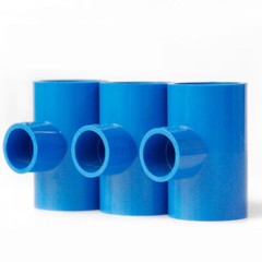 Reducing Tee Connector PVC Water Supply Pipe Fittings White/Blue/Gray All Size