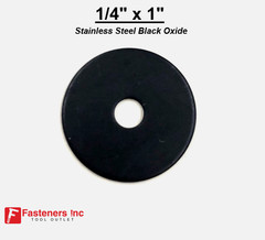 1/4″ X 1” Fender Flat Washer Stainless Steel Black Oxide