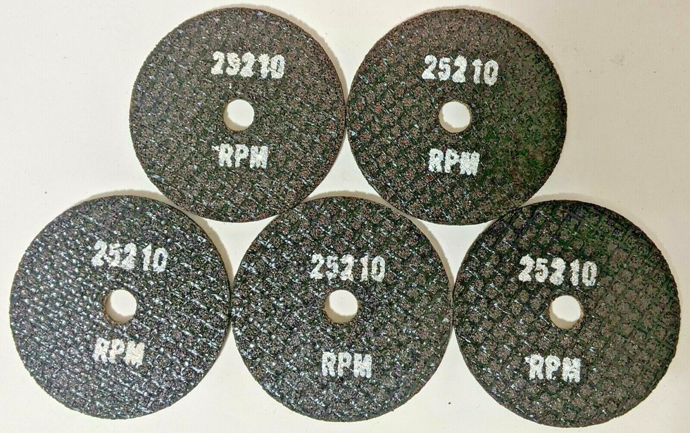 2-1/2″ x 1/8″ x 3/8″ CUT OFF WHEEL 2.5″ 36 GRIT TYPE 1 [25,000rpm] (QTY:5) NOS