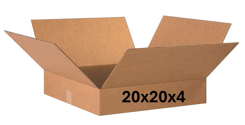 20″ x 20″ x 4″ CARDBOARD BOX – 200 lb – SINGLE BOX