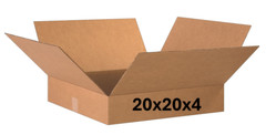 20″ x 20″ x 4″ CARDBOARD BOX – 200 lb – SINGLE BOX