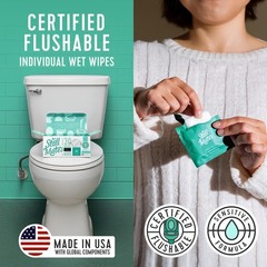 Stall Mates – Flushable Wipes, Individually 30 Count (Pack of 1), White