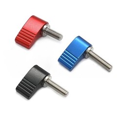 M8 Adjustable Clamping Thumb Screw Wing Knob Hand Lever Grip Bolt Al + Stainless