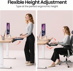 Klearlook Upgraded Ergonomic Keyboard Tray Under Desk, Adjustable Sliding
