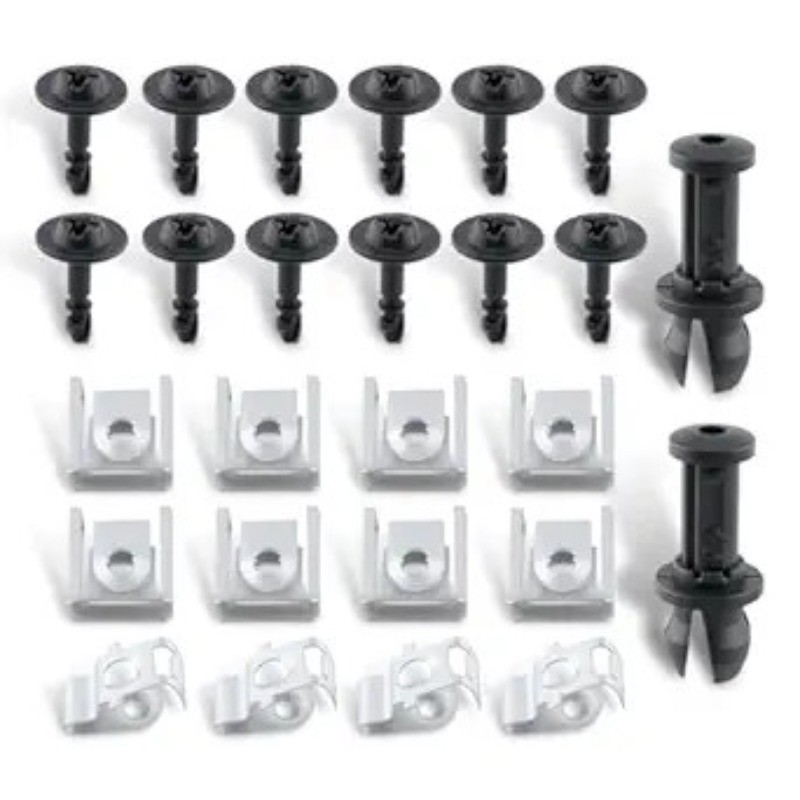 26 Pcs Engine Under Cover Splash Guard Clips Screw Set Fit for A5 Q5 A4 2008-201