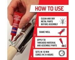 Threadlocker 271 Red Permanent Nut and Bolt Adhesive 0.20 Oz. (Each)