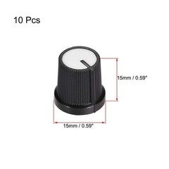 10 Pcs 6mm Knobs for Guitar Effects Pedals & Amplifier Control