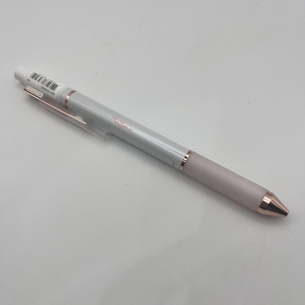 TUL Pearl Pen Retractable Gel White Rose Gold Limited Edition 0.7 Blue Ink NWT