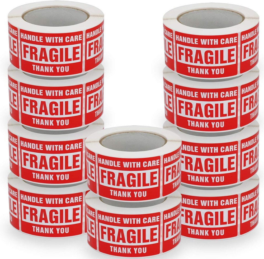 5000 Fragile Handle With Care Labels 2×3 Shipping Stickers 10 Rolls