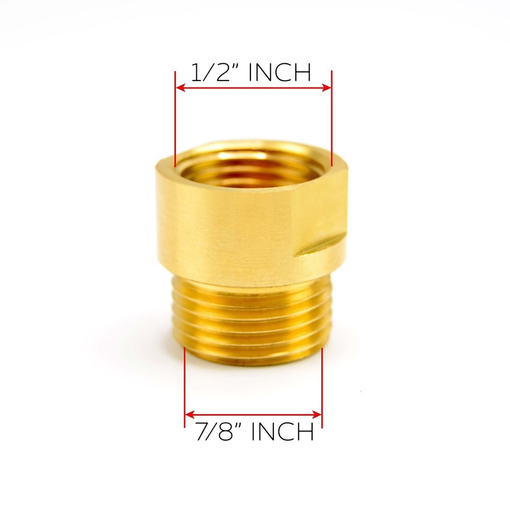 7/8″ Male Pipe x 1/2″ Female Pipe Adapter, Brass, Pipe Fitting