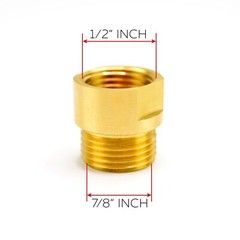 7/8″ Male Pipe x 1/2″ Female Pipe Adapter, Brass, Pipe Fitting