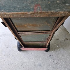Vintage Hobart Industrial Steel Metal Parts Cabinet Machinist 27-Drawer Green