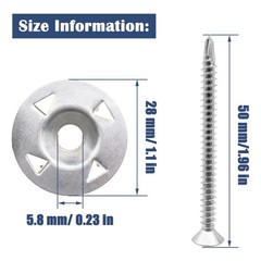 200 Pcs Foam Board Fasteners Kit Washers for Insulation Foam Board Panels 100…