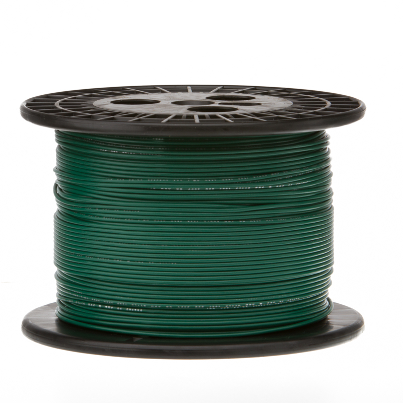 22 AWG Gauge Stranded Hook Up Wire Green 1000 ft 0.0253″ UL1007 300 Volts
