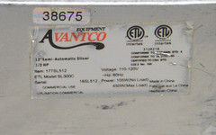 Avantco SL512 12″ Semi-Automatic Gravity Feed Meat Slicer 1/2 hp