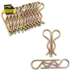 12 Pcs Heavy Duty Hitch Pins Clip R Clips Spring Retaining Wire Hair Pins Cotter