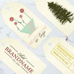 100 PCS 1-1/2″ x 3-1/8″ Custom Printed Personalized Branded Hang Tags