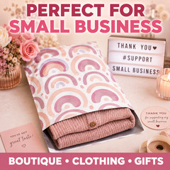10×13 Boho Rainbow Designer Poly Mailers Self Seal Boutique Packaging