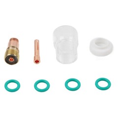 8x TIG Welding Stubby Gas Lens #12 Pyrex Cup Kit For Tig WP-17/18/26 3/32