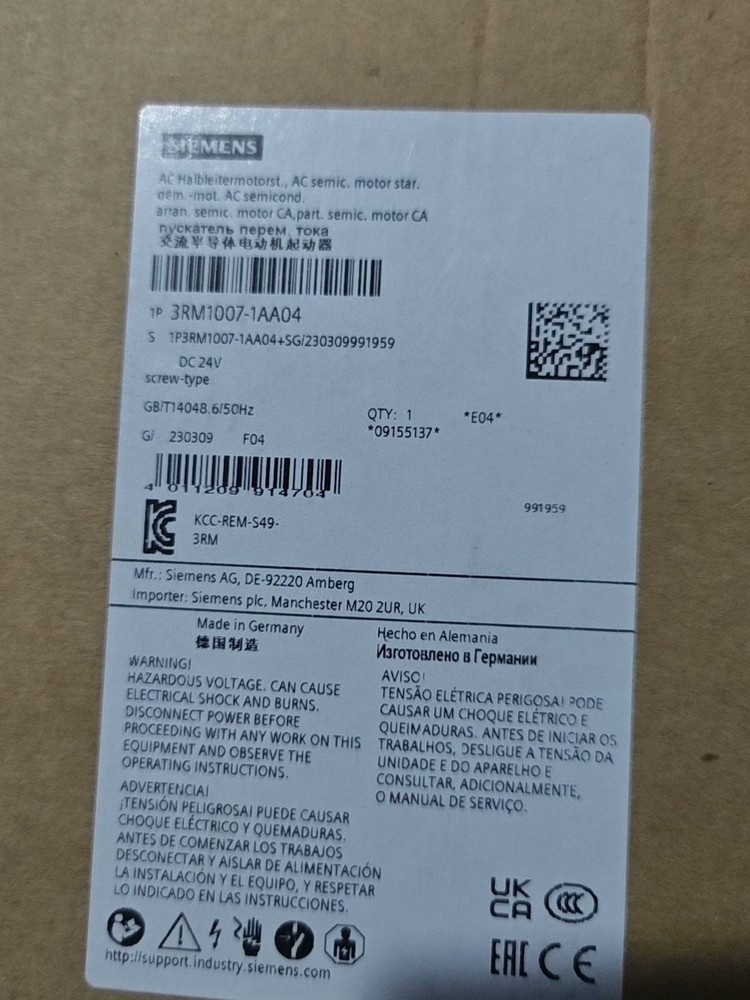 1PC NEW SIEMENS 3RM1001-3AA04 Motor Starter 1 Year Warranty DHL/Fedex