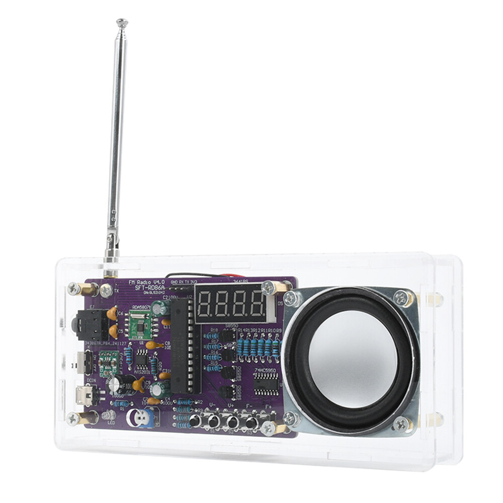 Digital Tube FM Radio Electronic Kit DIY Soldering Practice Kit 87.5MHz~108MHz