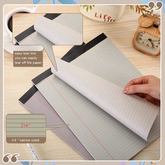8 Pcs 8.5” x 11” Colored Legal Pad 50 Sheets Per Writing Pads Narrow Ruled …