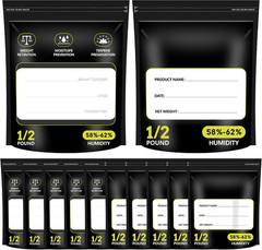 12 Pack 8 Ounce Terpene Curing and Storage Bags (1/2 Pound) | 13.8″X 10.4″X 3.75