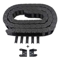 R18 Internal Size 10X20mm 1Meter Length Black Plastic Flexible Drag Chain Cab…