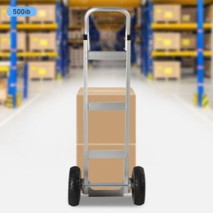 500lbs Aluminum Hand Truck – Heavy Duty Folding Dolly Cart for Moving Warehouse