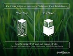 4×4 Post Protector – Fits Standard 3.5″x3.5″ Wood or Metal Posts – 4in High -…