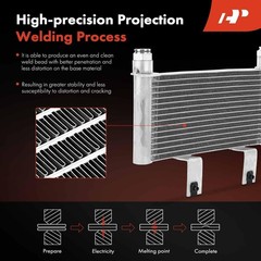 A-Premium Transmission Oil Cooler Compatible with Chevrolet Silverado 2500 HD, S