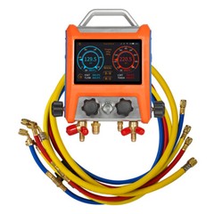 Used Elitech EMG-40V Digital Manifold Kit 4 Valves Pressure HVAC Gauge Vacuum
