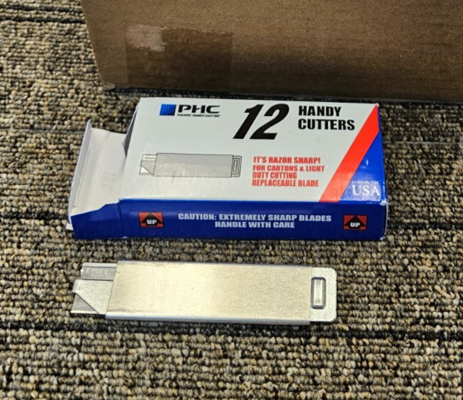 (QTY 24) Pacific Handy Cutter Inc 4MUW6 Box Cutter 4 1/2 in Overall Lg Aluminum
