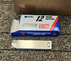 (QTY 24) Pacific Handy Cutter Inc 4MUW6 Box Cutter 4 1/2 in Overall Lg Aluminum