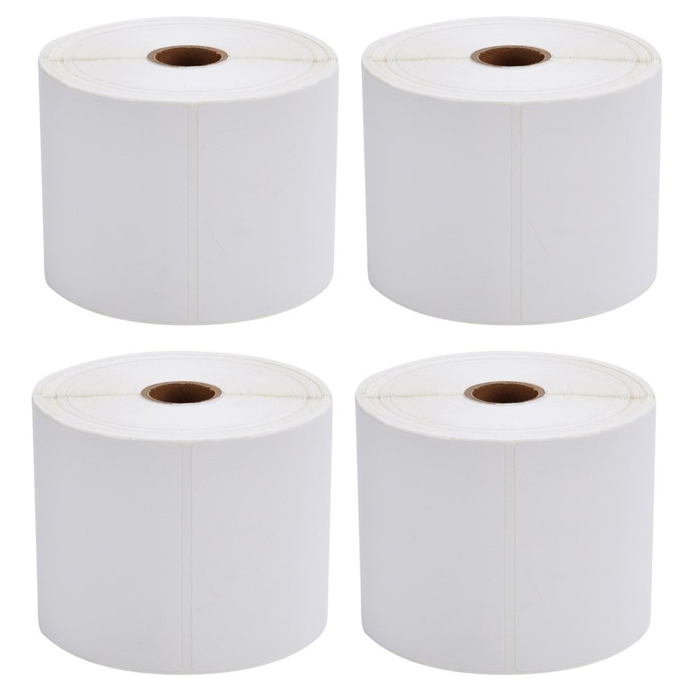 MFLABEL 4×6 Direct Thermal Shipping Labels – 4 Rolls 450 Labels/ Rolls, White
