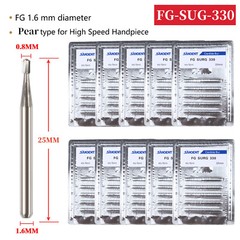 FG # 330 Dental Surgical Carbide Burs 25mm (100pcs=10 Packs)