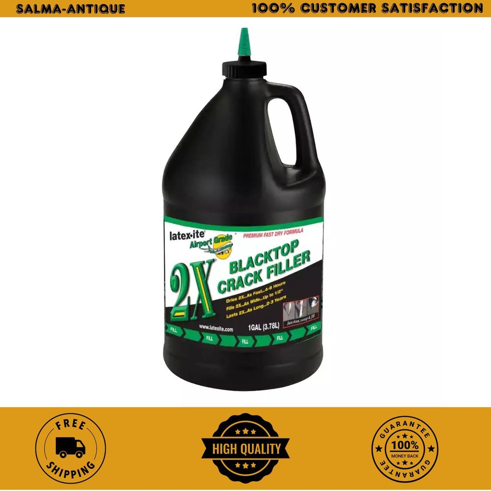 New 1GAL Blacktop Crack Filler Asphalt Repair Sealant Patch Fast Dry 2X Premium