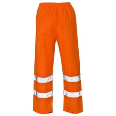HI VIS OVER TROUSERS VISIBILITY VIZ REFLECTIVE SAFETY WORKWEAR WATERPROOF PANTS