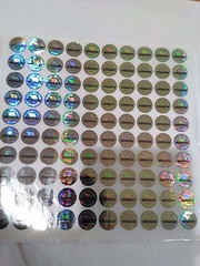 200 ROUND Pair serial 14 MM TAMPER EVIDENT SECURITY VOID HOLOGRAM LABELS SEALS