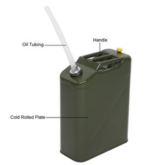 Durable Army Green 20L 5Gallon Gas Fuel Can Fuel Gasoline Steel Tank with Spout